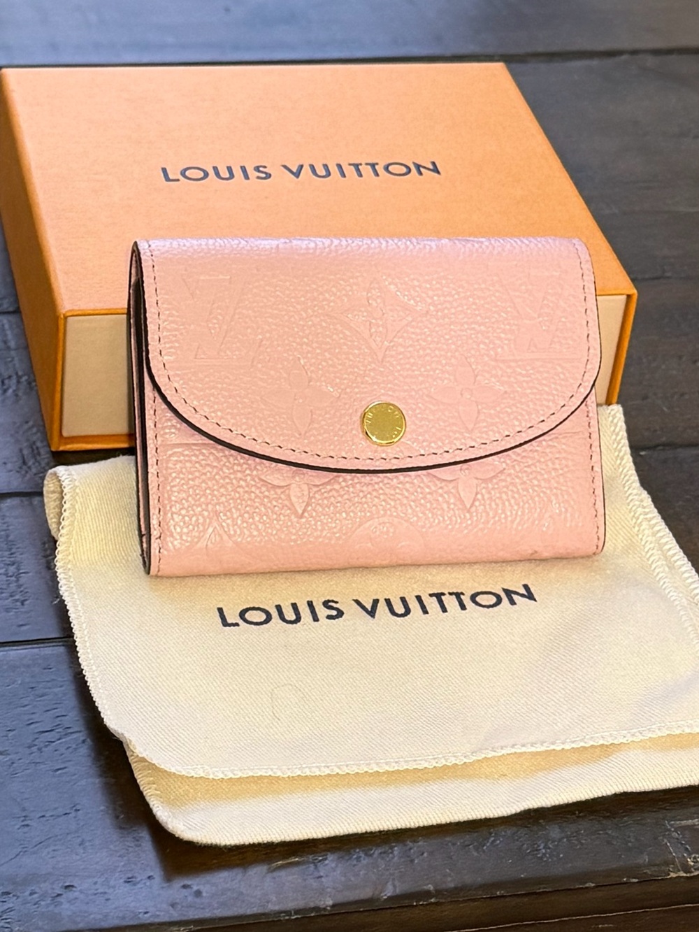 Louis Vuitton Rose Poudre Pink Empriente Leather Rosalie